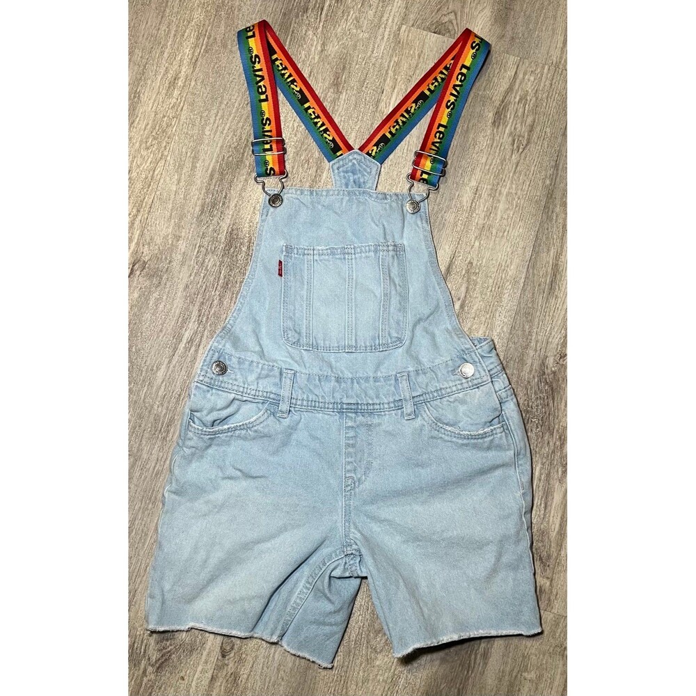 Levi's kids shortalls size10 colorful suspenders